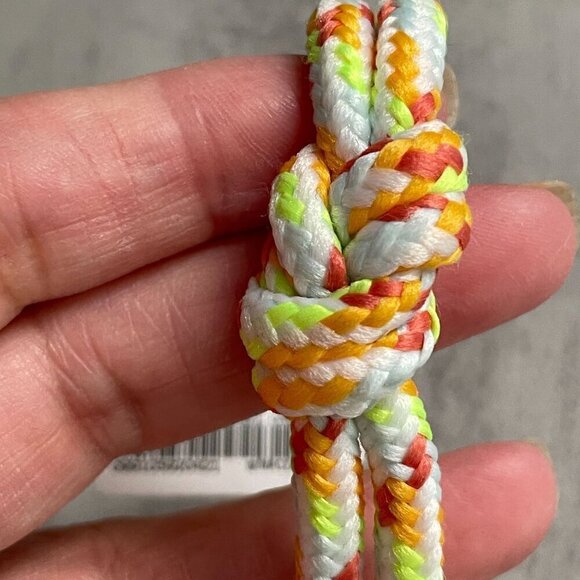 NWT Madewell Pink Lemonade Knotted Rope Cord Colorful Beachy Bracelet 6.75"-8" - Picture 3 of 6